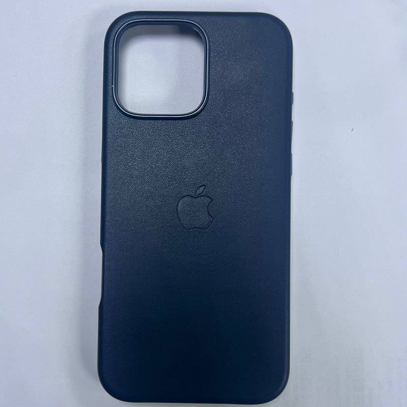 Задняя накладка Leather Case для iPhone 16 Pro Max Темно-синий
