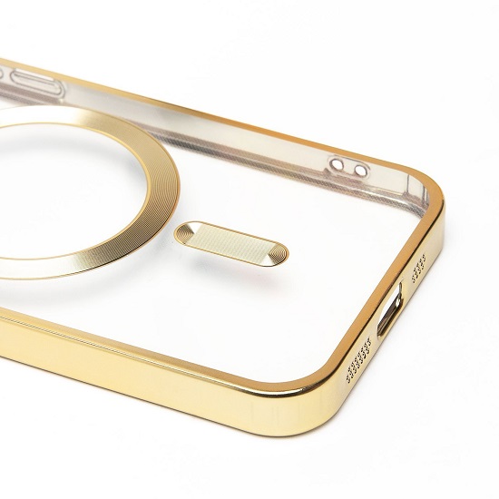 Задняя накладка SM027 SafeMag для iPhone 12 (gold) (232389)