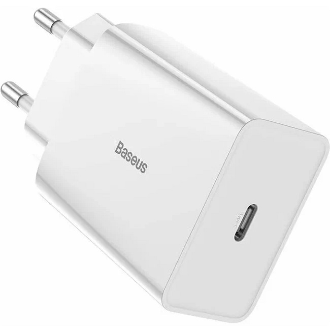 Сетевое ЗУ 1Type-C BASEUS белый, 20W (CCFS-SN02)