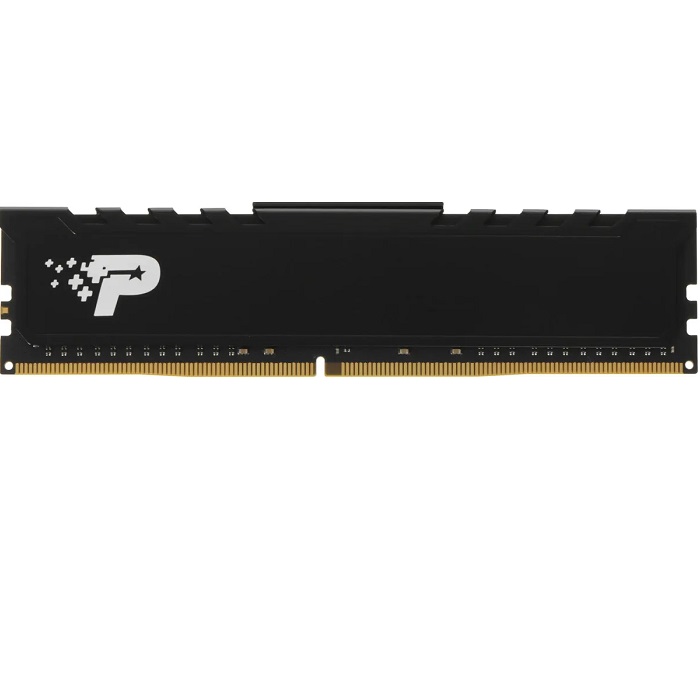 Оперативная память DDR4 16Gb Patriot Signature Premium, 3200 MHz, CL22, с радиатором, чёрный