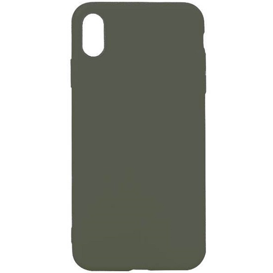 Cиликоновый чехол CTR для iPhone X плотный матовый (серия Colors) (оливковый)