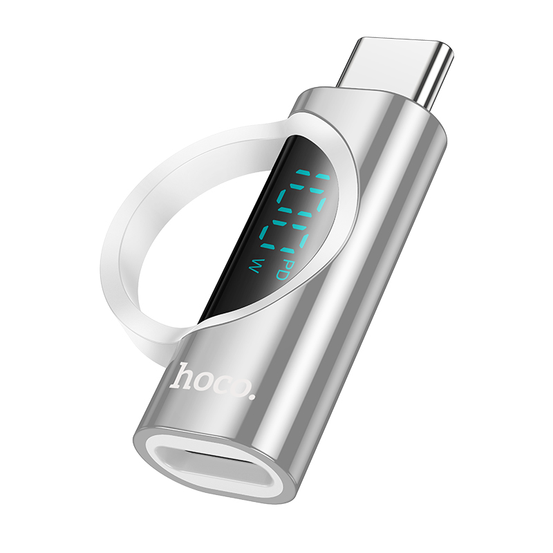 Переходник Type-C <--> Type-C HOCO UA32 Silver, PD100W