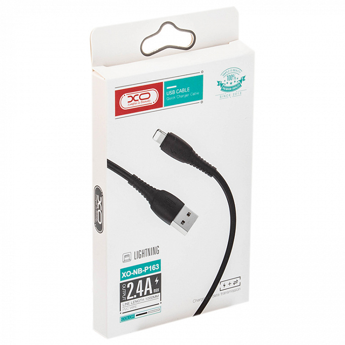 Кабель USB <--> Lightning  1.0м XO-NB-P163 черный