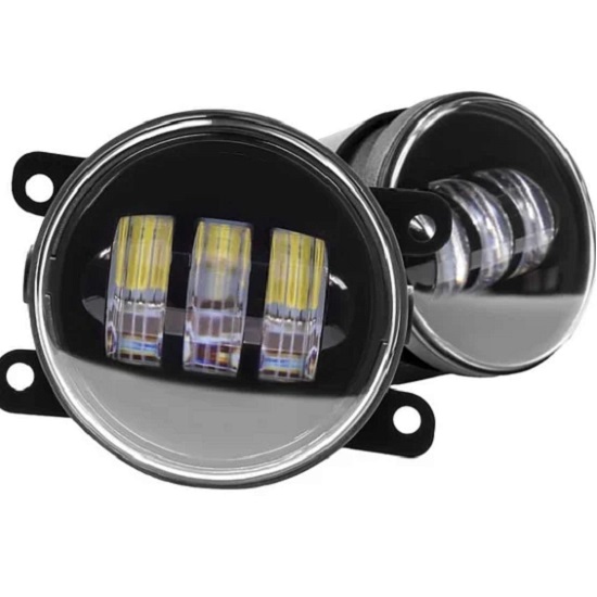 Светодиодные ПТФ 3 линзы, 12/24W прожектор (2190-YW) Lada Granta (желтый/белый)(компл 2шт)