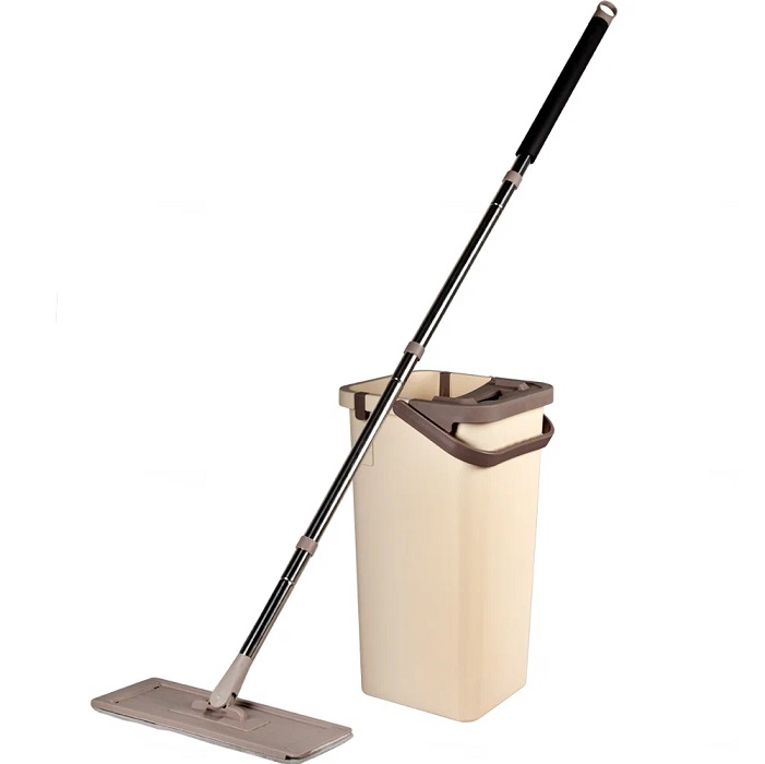 Швабра с ведром Leonord MIRACLE ( шв скл 125см,мех отжима,нас12,5*33,5см/ведро10л,2отсека),4836