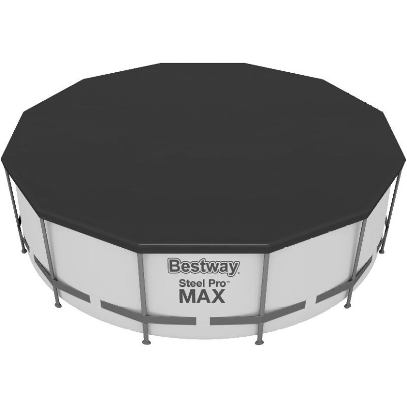 Тент для каркасных и с надувным бортом бассейнов BESTWAY 58037 BW, Fast Set 366см (D370см)