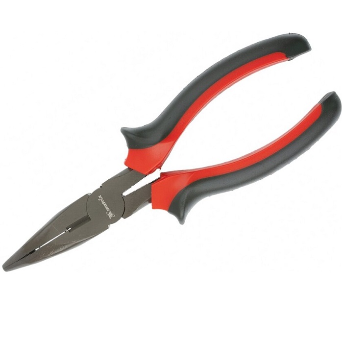 Длинногубцы Black Nickel, 160 мм, изогнутые, двухкомпонентные рукоятки// Matrix 17458