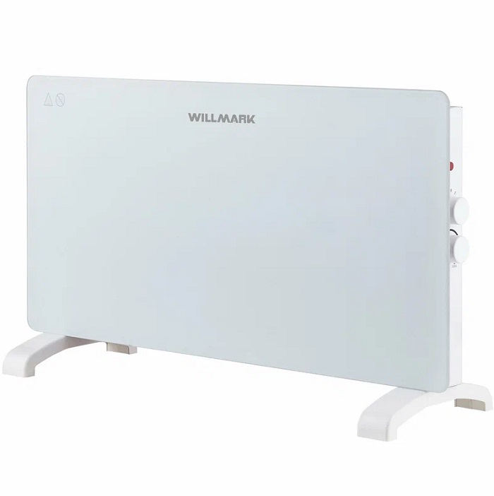 Конвектор WILLMARK WCH-2000GW белый (стекл.панель, 2000Вт, 2 реж., термостат)