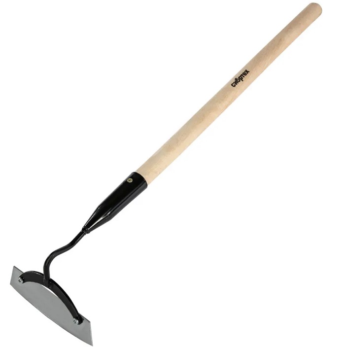 Мотыга стальная, 170х60х710 мм, деревянный черенок, Россия// Сибртех 62317