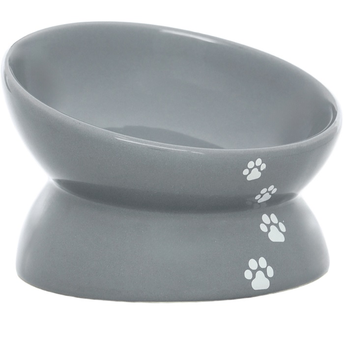 Миска керамическая "Феншуй" 150 мл  13 x 9 cм, серая с лапками   10771134