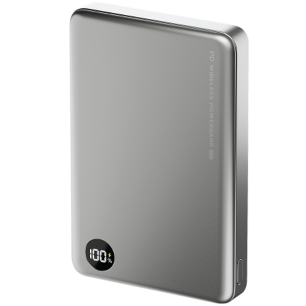 Внешний АКБ OLMIO QM-16 (10000mAh), серый, 20W PowerDelivery, 15W wireless