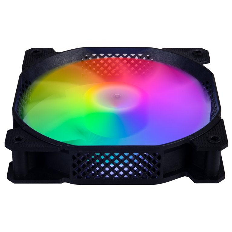 Вентилятор 1STPLAYER F1 Black / 120mm, LED 5-color, 1000rpm, 3pin / F1-BK / bulk