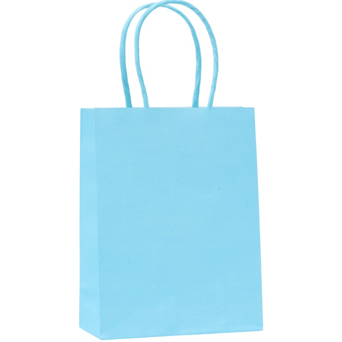 Пакет крафт голубой, круглая ручка, 15×12×6 см, 120 г 10420705
