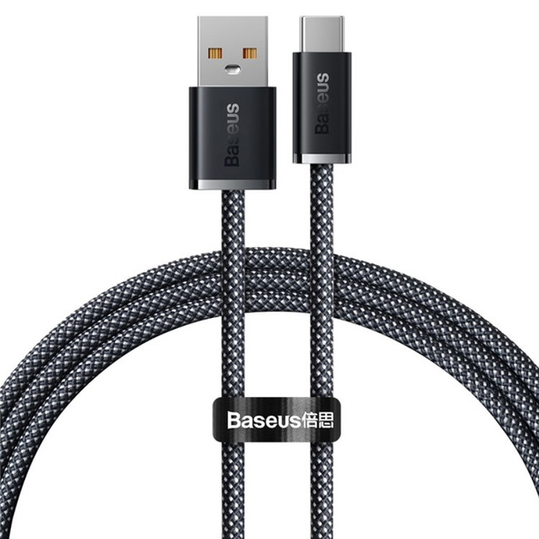 Кабель USB Type-C 1.0м BASEUS Dynamic Series, черно-серый, 100W