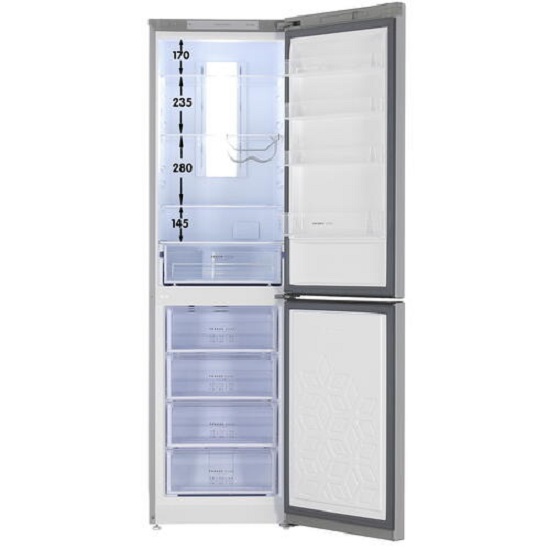 Холодильник БИРЮСА Б-M980NF металлик двухкамерный