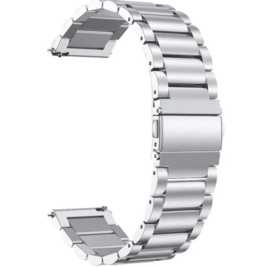 Металлический ремешок WB40 блочный на застежке Универсальный 20мм (silver)