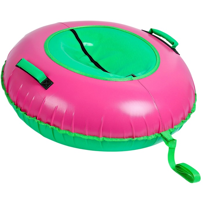 Тюбинг-ватрушка Winter Star, диаметр чехла 100 см, зелёный, розовый 9926588