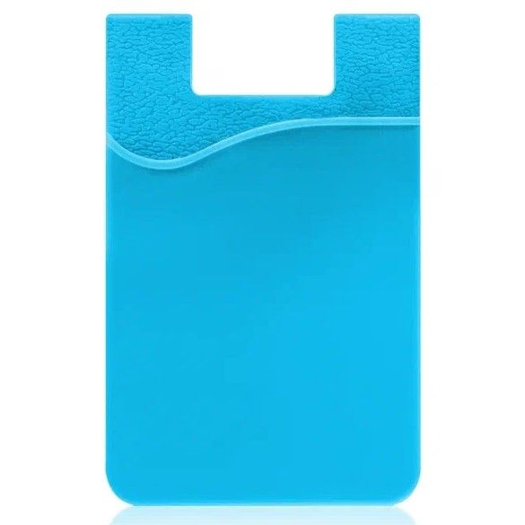 Кошелек для карт DF на смартфон (силиконовый) CardHolder-01 (blue)