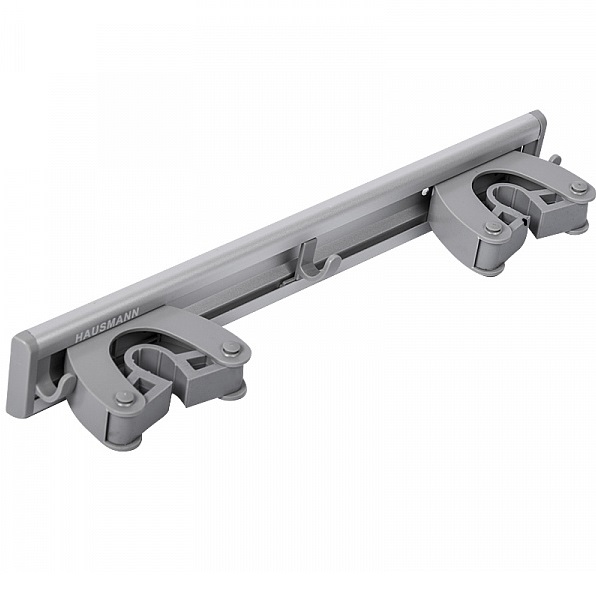 Держатель для хоз. инвентаря HAUSMANN Mop Holder 2+3, алюминий/серый, 31х6х4,2см (HM-GM-0830)