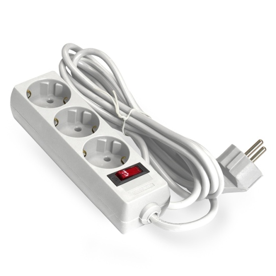 Сетевой фильтр  1.8м EXEGATE EX221178RUS SP-3-1.8W 3 розетки, евровилка, белый