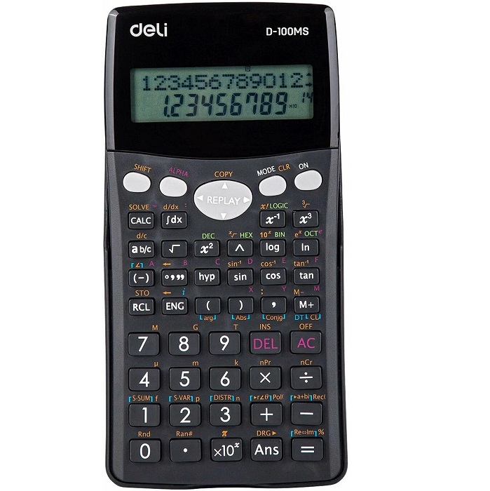 Калькулятор DELI ED-100MS черный 12-разр.