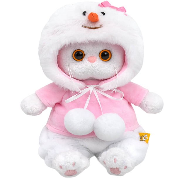 Мягкая игрушка Кошечка Ли-Ли baby в костюмчике "Снеговик" (LB-158)