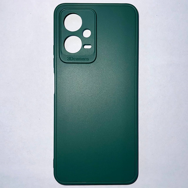 Задняя накладка Мобилис для Xiaomi Redmi Note 12 (5G), темно-зеленый , матовая с защитой камеры