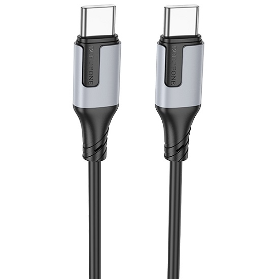 Кабель Type-C <--> Type-C  1.0м BOROFONE BX101 черный, 60W