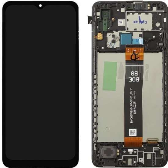Дисплей Samsung A022G (A02) в рамке