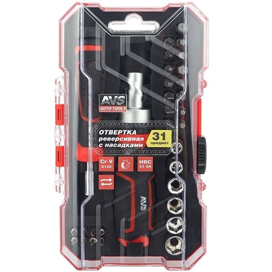 Отвертка реверсивная с насадками  AVS ORS31 (31 предмет)