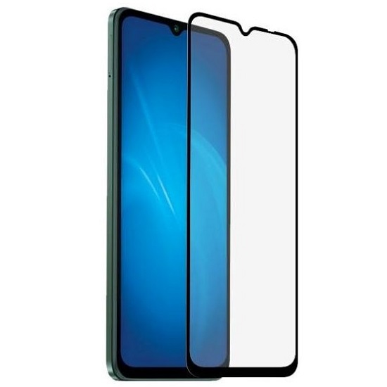 Противоударное стекло DF для Xiaomi Redmi 12C/Poco C55 DF xiColor-103 (black)