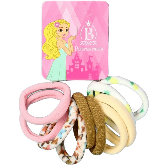 Резинка для волос "Синди" (набор 10 шт) бабочки блеск, 4 см, микс   9887945