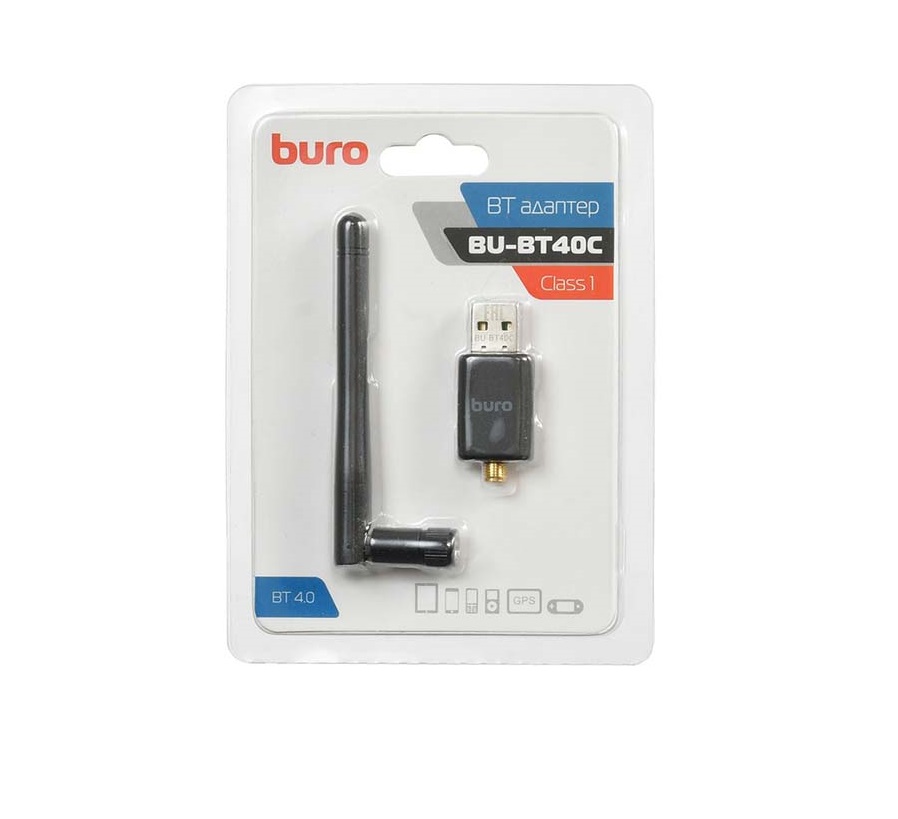 Адаптер-Bluetooth BURO BU-BT40С черный
