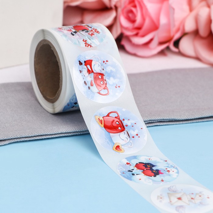 Наклейки для цветов и подарков "Атмосфера", 4,4 х 4,4 см, 252 шт. 9406594