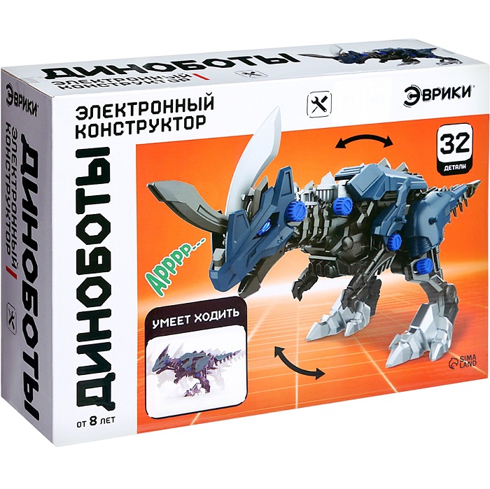 Электронный конструктор «Диноботы: Цератозавр», звуковые эффекты, 32 д 7730348