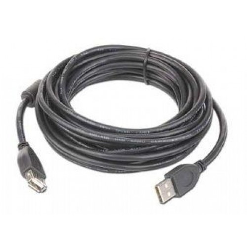 Кабель-удлинитель USB  4.5м Pro GEMBIRD/CABLEXPERT CCF-USB2-AMAF-15, черный, пакет