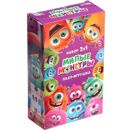 Набор пазл с игрушкой "Милые монстрики"   10776681