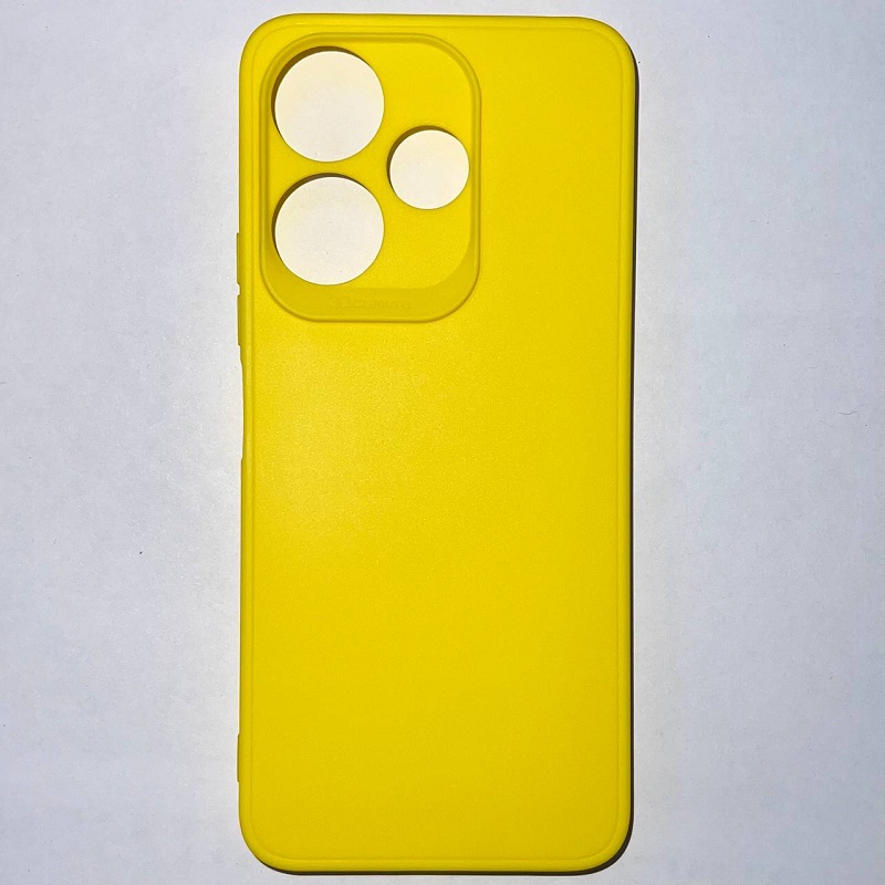 Задняя накладка Мобилис для Xiaomi Redmi 13, желтый , матовая с защитой камеры