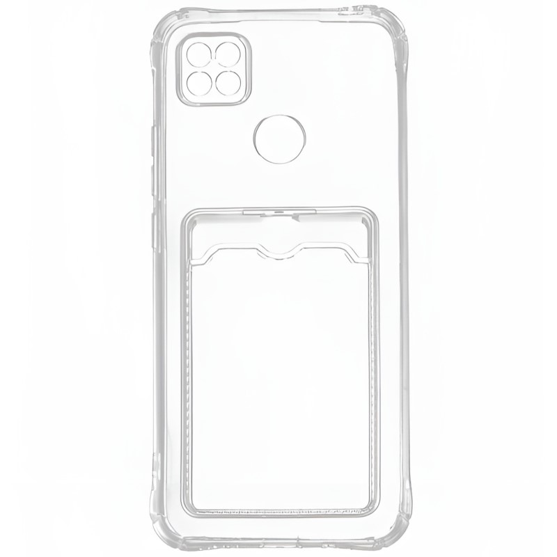 Задняя накладка ZIBELINO Silicone Card Holder Case для Xiaomi Redmi 10A/9C (прозрачный) защита камеры