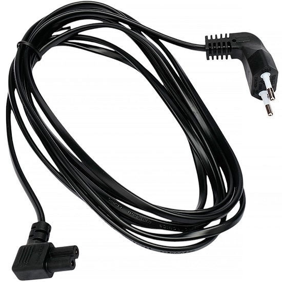 Кабель питания  3.0м Cablexpert PC-184A-VDE-3M CEE 7/16-C7, 2x0.75мм2, 2.5А, VDE, угл.разъемы, черный, пакет