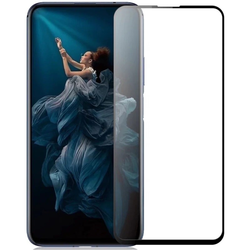 Противоударное стекло 9D NONAME для SAMSUNG Galaxy A72, черное, полный клей, в техпаке