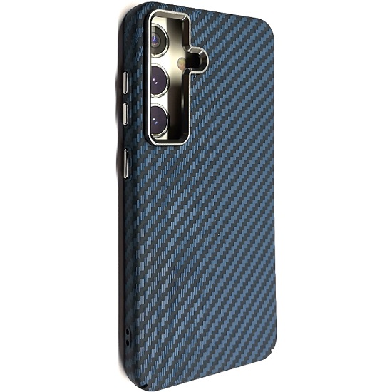 Задняя накладка LUXO Magsafe для SAMSUNG Galaxy S23, под карбон, синий