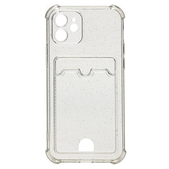 Задняя накладка SC300 для iPhone 12 (black) с карманом для пластиковых карт