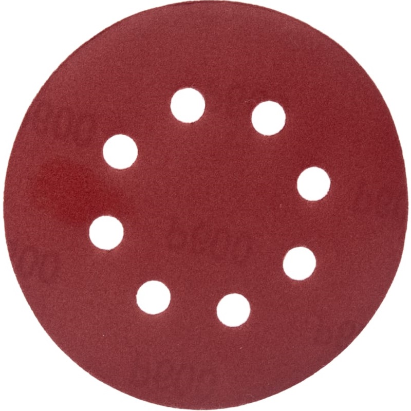 Шлифлист REDVERG для эксцентриковых шлифмашин 8 отверстий
125мм Р600 (5шт)(920541)