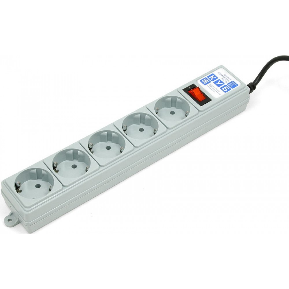 Сетевой удлинитель  5.0м POWER CUBE 5 розеток (серый)