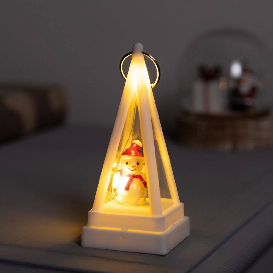 Светодиодная фигура-брелок "Снеговик", 4x4x9.5 см свечение тёплое белое 10511866