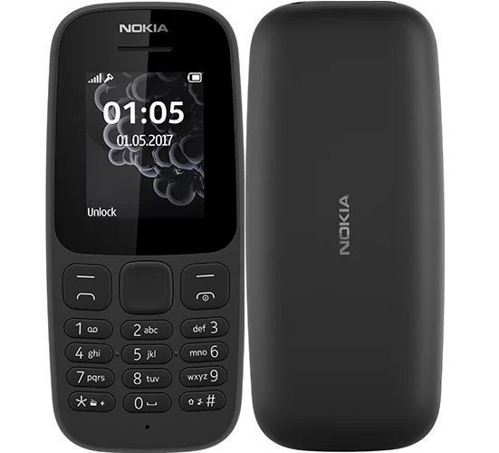 Телефон NOKIA 105 SS Black (без з/у)