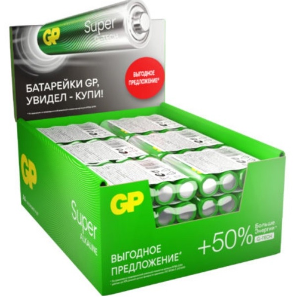 Элемент питания GP LR06 Super G-Tech (4/96/384) (15AA21RA-2CRS4)