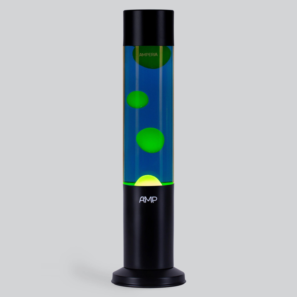 Лава-лампа Amperia Tube Жёлтая/Синяя (39 см) Black