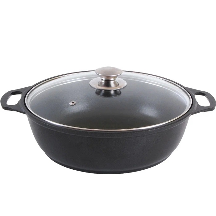 Кастрюля-жаровня 3 KUKMARA ж34а, со стеклянной крышкой